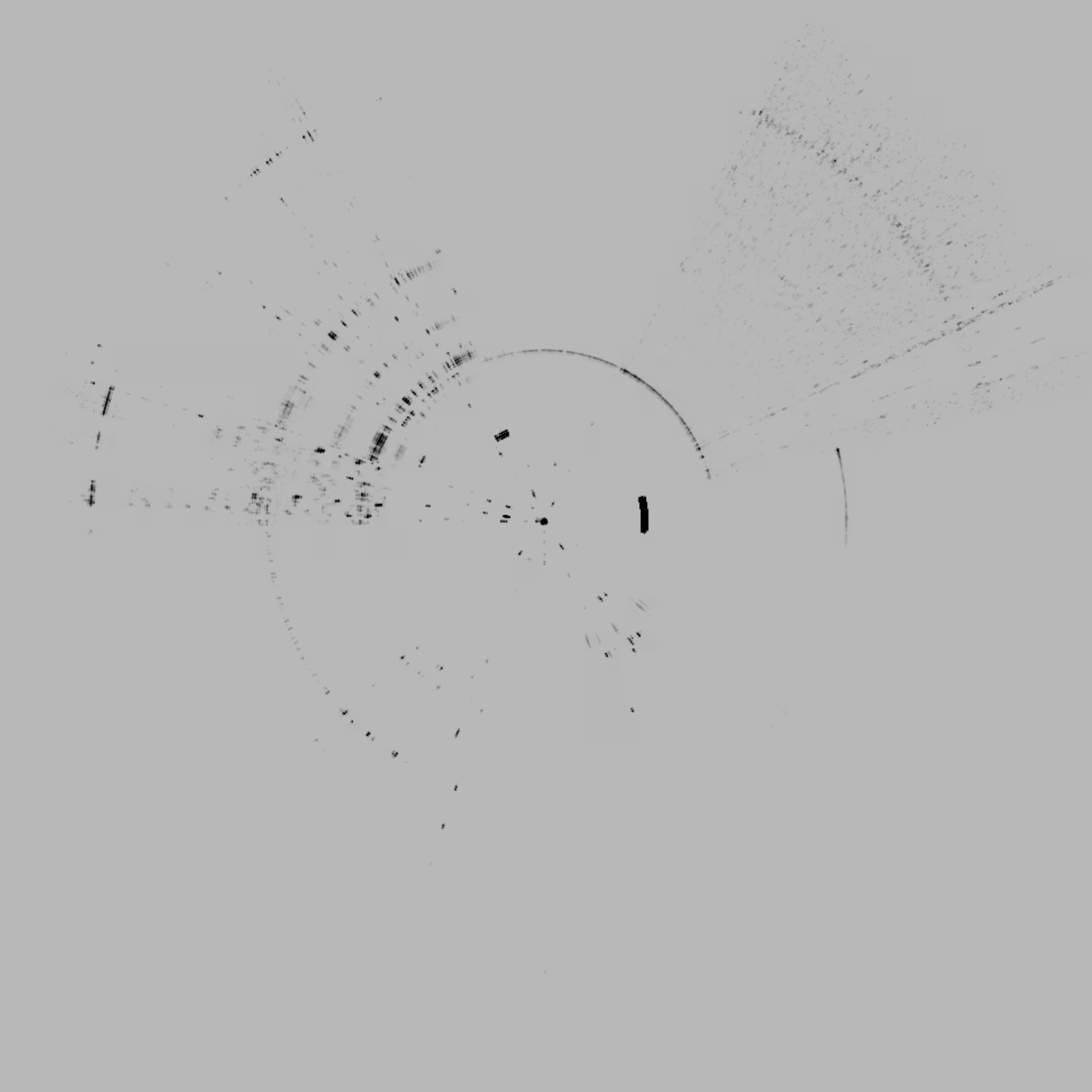 Abstract grayscale image from an Autotropo generative study